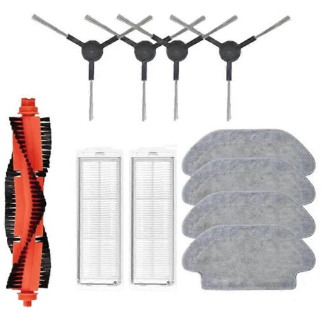 Accessoires pour aspirateur robot laveur Xiaomi Mijia 2S 3C Mi Robot Vacuum Mop P : chiffon de nettoyage, brosse principale et latérale (référence : XMSTJQR2S STYJ02YM).