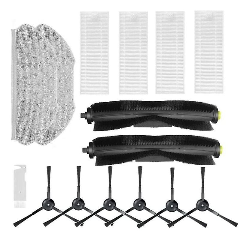 Fei Yu - Accessoires pour aspirateur robot Qihoo 360 S10 X100 Max Brosse principale de rechange Brosse latérale Filtre Hepa