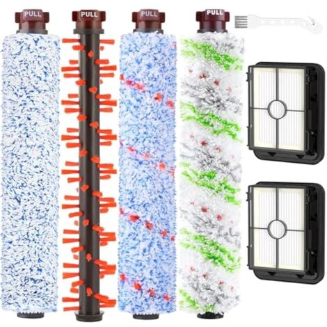 Accessoires pour aspirateur sec et humide Bissell CrossWave 3 en 1 C3 Pro 3555N, 3 brosses multi-surfaces 1868 + 2 filtres 1866 pour aspirateur Bissell CrossWave 17132 2225N 2582N 25821 2519