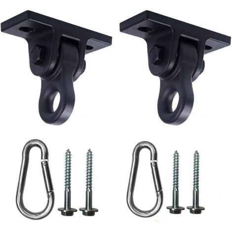 Accessoires pour balançoire hamac, lot de vis et boulons, une paire (2 pièces), noir