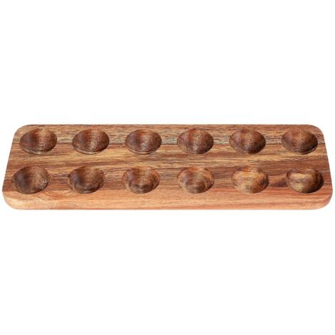 Accessoires pour boîte à œufs japonaise en bois à double rangée, 12 trous --