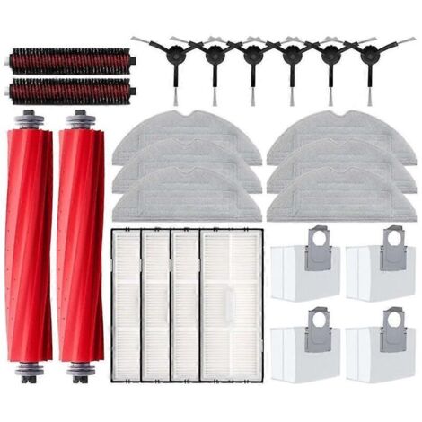 Accessoires pour brosses à rouleau haute vitesse Roborock S7 Maxv Ultra et S7 Pro Ultra : brosse de nettoyage, chiffon et filtre.