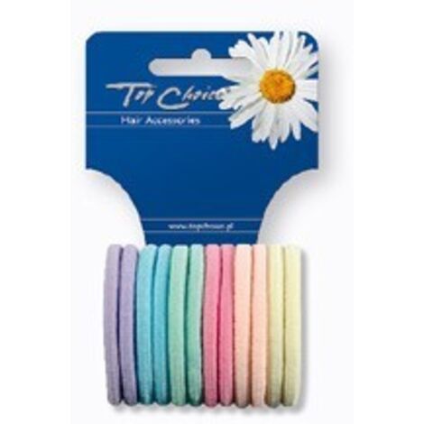 Accessoires pour cheveux Top Choice « Pastel » Bandeaux soudés (22500) 1 paquet - 12 pièces