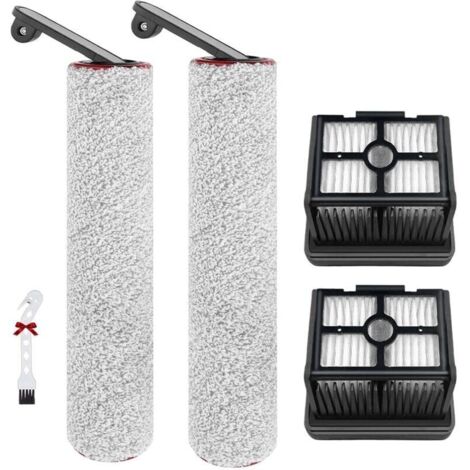 Accessoires pour Dreame H12 Pro / H12 Dual / H13 Pro Pièces de Rechange pour aspirateur Eau et poussière, 2 Brosse rotative + 2 filtres Hepa + 1 Brosse