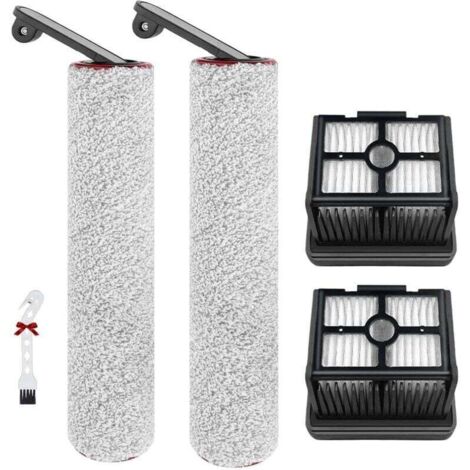 Accessoires pour Dreame H12 Pro / H12 Dual Pièces de Rechange pour aspirateur Eau et poussière, 2 Brosse rotative + 2 filtres Hepa + 1 Brosse