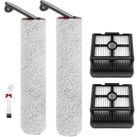 Accessoires pour Dreame H12 Pro / H12 Dual Pièces de Rechange pour aspirateur Eau et poussière, 2 Brosse rotative + 2 filtres Hepa + 1 Brosse