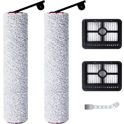 Accessoires pour Dreame H12 Pro Ultra / H13 Pro Aspirateur Eau et poussière, 2 rouleaux de brosse + 2 filtres HEPA + 1 brosse de nettoyage