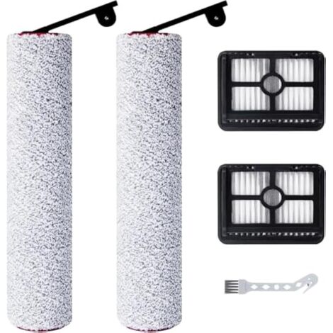 Accessoires pour Dreame H12 Pro Ultra / H13 Pro Aspirateur Eau et poussière, 2 rouleaux de brosse + 2 filtres HEPA + 1 brosse de nettoyage