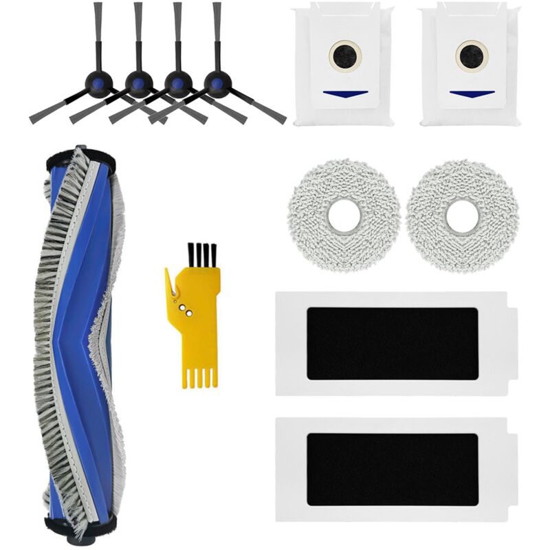 Accessoires pour ECOVACS DEEBOT T30 Pro Omni ECOVACS DEEBOT T30 Omni Robot Aspirateur 11 Packs 1 Brosse Principale, 2 Filtres, 4 Brosses Latérales, 2
