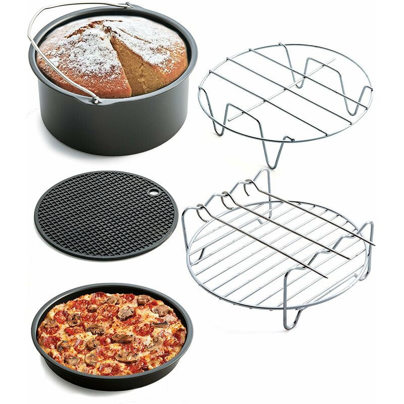 Accessoires pour friteuse à air seau à gâteau plateau à pizza ensemble de 5 pièces
