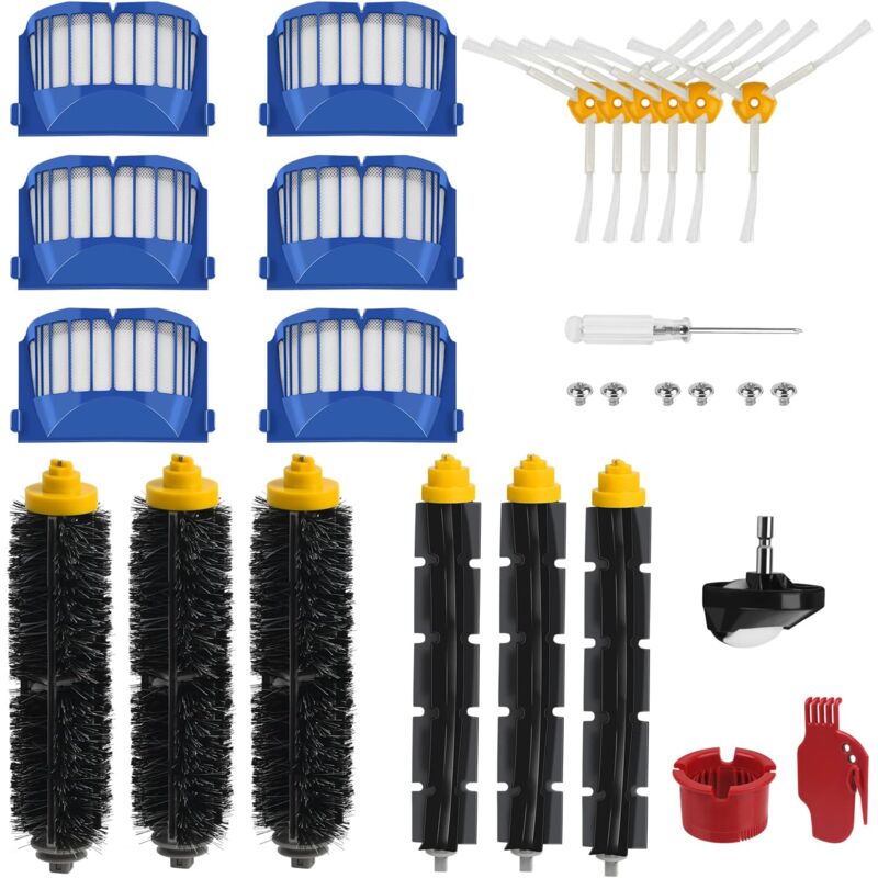 Accessoires pour iRobot Roomba Compatible avec Roomba 536 551 552 564 585 589 595 618 620 650 651 660 680 690 Aspirateur, Pièces de rechange Roomba