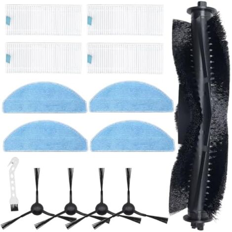 Accessoires pour Laresar Mars 01 pièces de rechange pour aspirateur robot, brosse rotative + 4 filtres + 4 Chiffon nettoyage + 6 brosses latérales