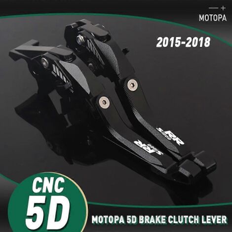 Accessoires pour moto BMW S1000RR 2010-2014 : poignées de frein et d'embrayage réglables, pliables et extensibles, usinées CNC, compatibles avec BMW S1000RR 2015-2018 (argent) –