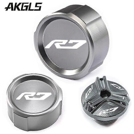 Accessoires pour moto Yamaha YZF R7 YZFR7 YZF-R7 2021-2022 : protection des bouchons de réservoir et de remplissage de carburant avant et arrière.