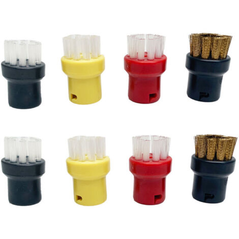 Accessoires pour Nettoyeur Vapeur Karcher Easyfix SC1 SC2 SC3 SC4 SC5 Lot de 8 Brosses Rondes