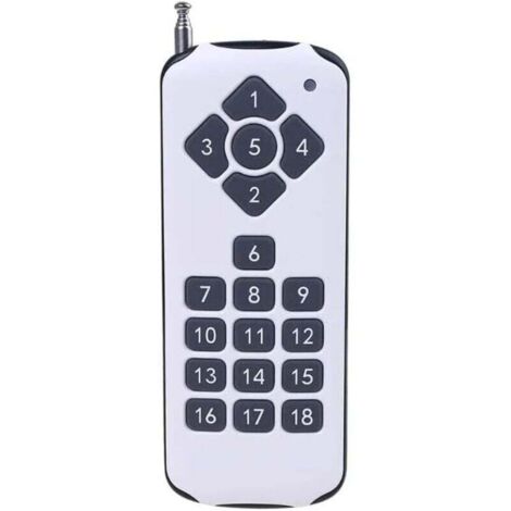 Accessoires pour outils multifonctions - Télécommande RF ASK 18 canaux 433 MHz 18 touches, émetteur sans fil haute puissance pour alarme de commutation - (Couleur : blanc)