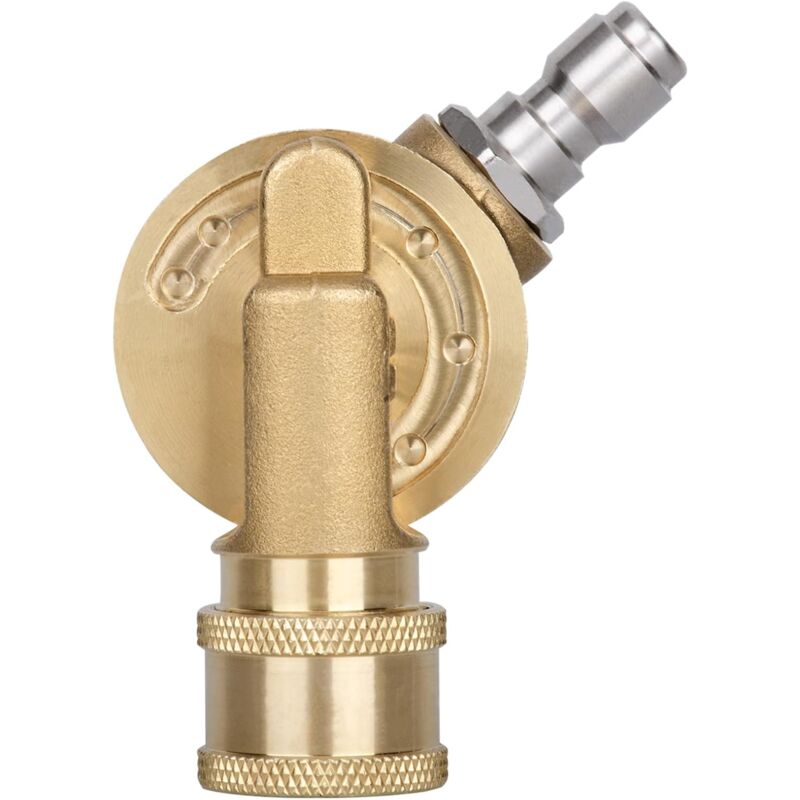 Accessoires pour pistolet à eau haute pression, laiton rotation 7 vitesses 180 degrés réglage du virage 1 / 4 raccord rapide