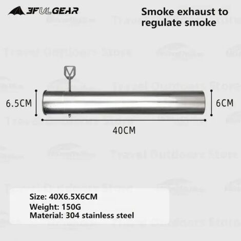 Accessoires pour poêles à bois 3F UL GEAR : sac de rangement en filet isolant, anneau de fixation pour clôture de cheminée, coude de tube, équipement pour four de camping et réchauds de cuisine portab