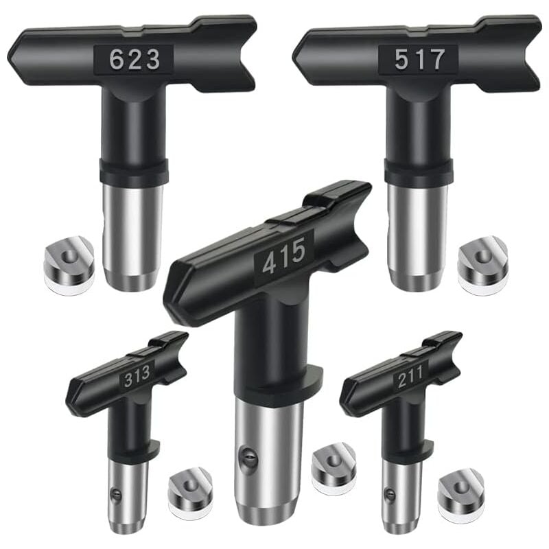 Coocheer - Accessoires pour pulvérisateurs airless, tête de pulvérisation réversible, 5 buses airless pour pistolets à peinture airless et