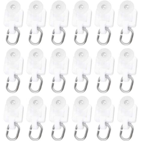 Accessoires pour Rails De Rideaux 50 Pièces Poulies À Silencieuses Tringles À Rideaux