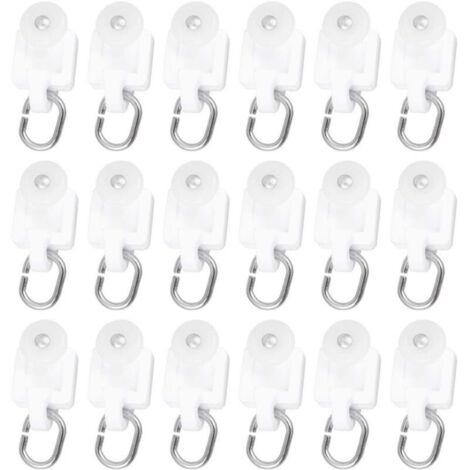 Accessoires pour Rails De Rideaux 50 Pièces Poulies À Silencieuses Tringles À Rideaux