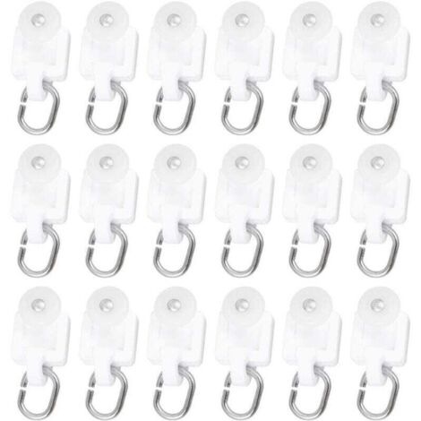 Accessoires pour Rails De Rideaux 50 Pièces Poulies À Silencieuses Tringles À Rideaux