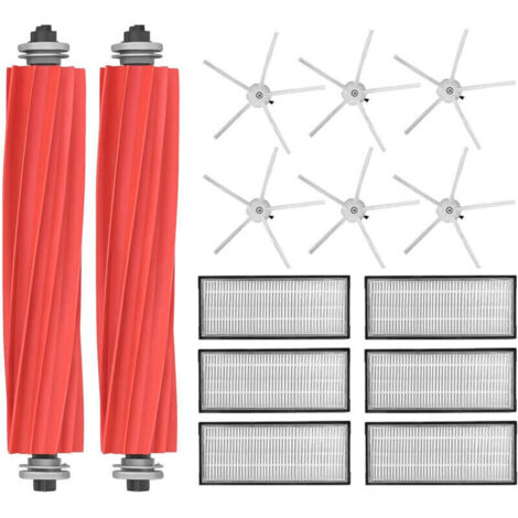 Accessoires pour Roborock S7 MaxV Ultra / S7 MaxV / S7 Plus / S7 Max / S7 Robot Aspirateur ((2 brosses principales + 6 filtres + 6 brosses d'angle)