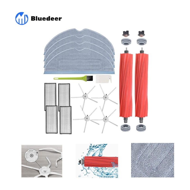 Bluedeer - Accessoires pour Roborock S7 S7 + S7 Plus S7 Max T7s T7s Plus Robot-