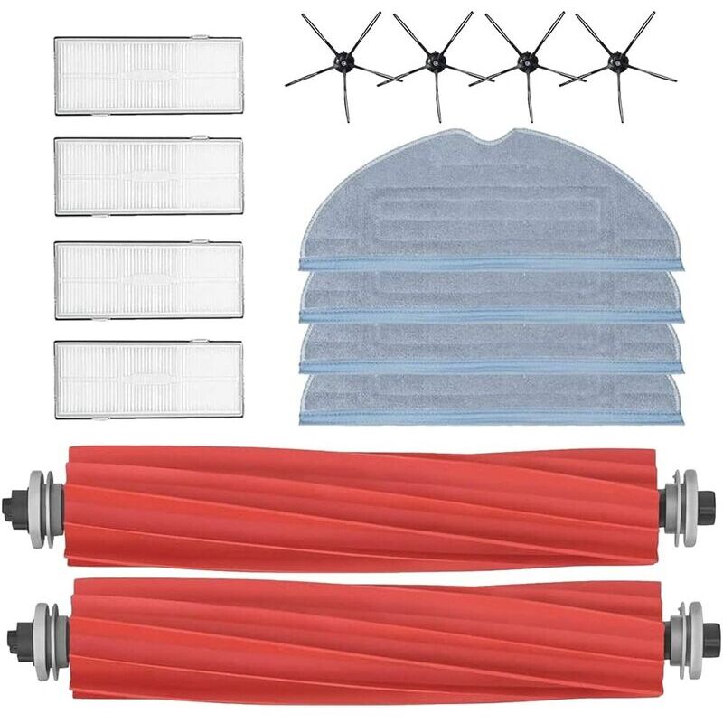 Pièces de Rechange pour Roborock S7 - Brosse Principale, Filtres, Lingettes et Brosses Latérales