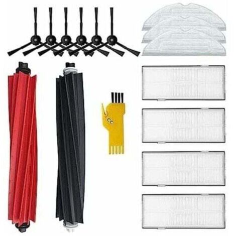Accessoires pour roborock S8 S8+ Robot eur Pièces de rechange 15 Packs 1 Jeu , XU,de brosses principales & 4 Filtres & 6 Brosses latérales et 3 Balais à franges - KZQ