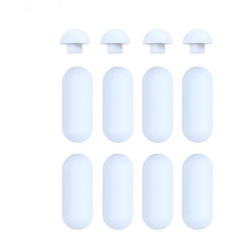 Accessoires pour siège de toilette : 8 coussins de siège blancs + 4 coussins de couvercle, protège-siège de toilette.