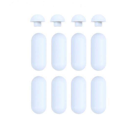 Accessoires pour siège de toilette : 8 coussins de siège blancs + 4 coussins de couvercle, protège-siège de toilette.
