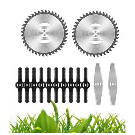 Accessoires pour tondeuses à gazon Lames de désherbeur électrique Lames de scie Manche télescopique léger pour la coupe du gazon, l'entretien de l'allée et du jardin,