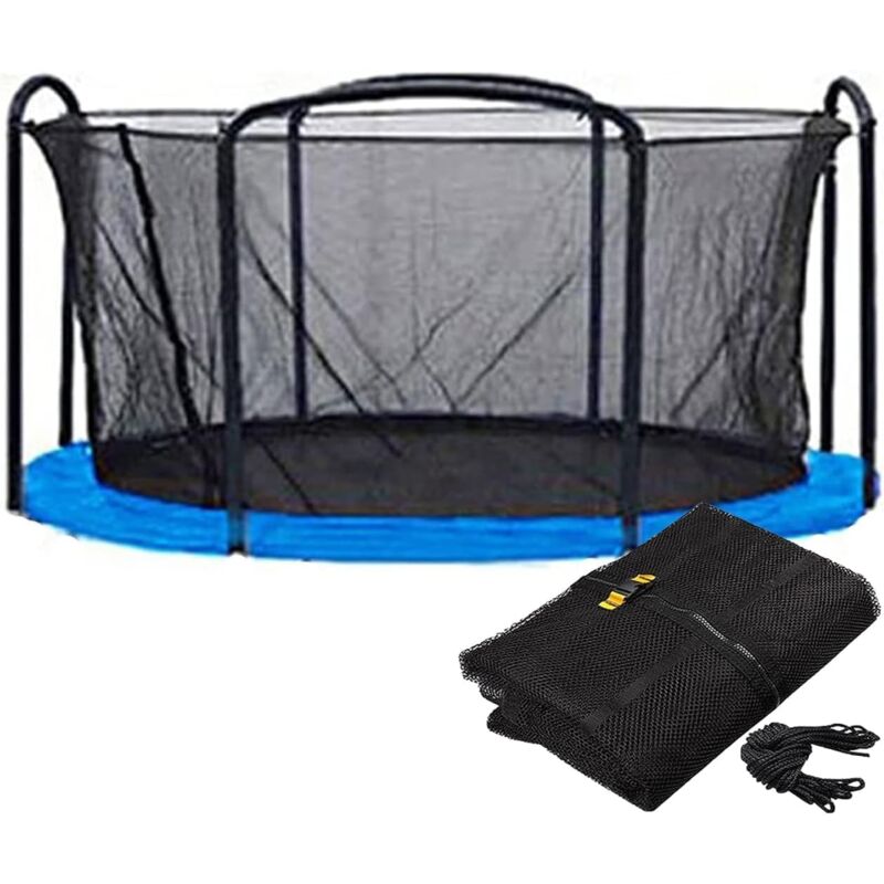 Accessoires pour trampoline Filet de trampoline en PP, filet de trampoline résistant aux UV, poteaux de remplacement de diamètre 8 (filet seul),