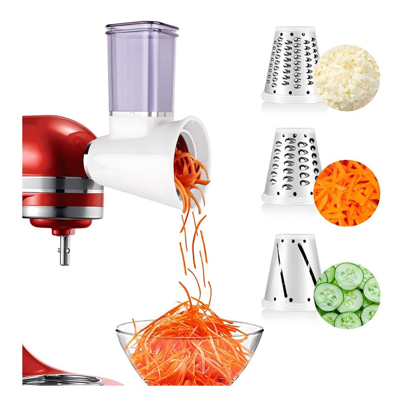 Accessoires pour trancheuse/déchiqueteuse pour batteurs sur socle KitchenAid, trancheuses, râpe à fromage, accessoire pour machine à salade, hachoir