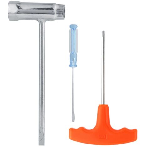 Accessoires Pratiques Tronçonneuse, Jeu D'outils Clé en T, à Douille, Tournevis, Tournevis Douille Outils D'affûtage de Jardin Motorisés pour Tronçonneuses -