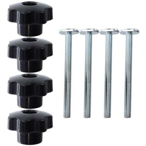 Accessoires spéciaux pour rainure en T pour le travail du bois (4 poignées + 4 vis en T)