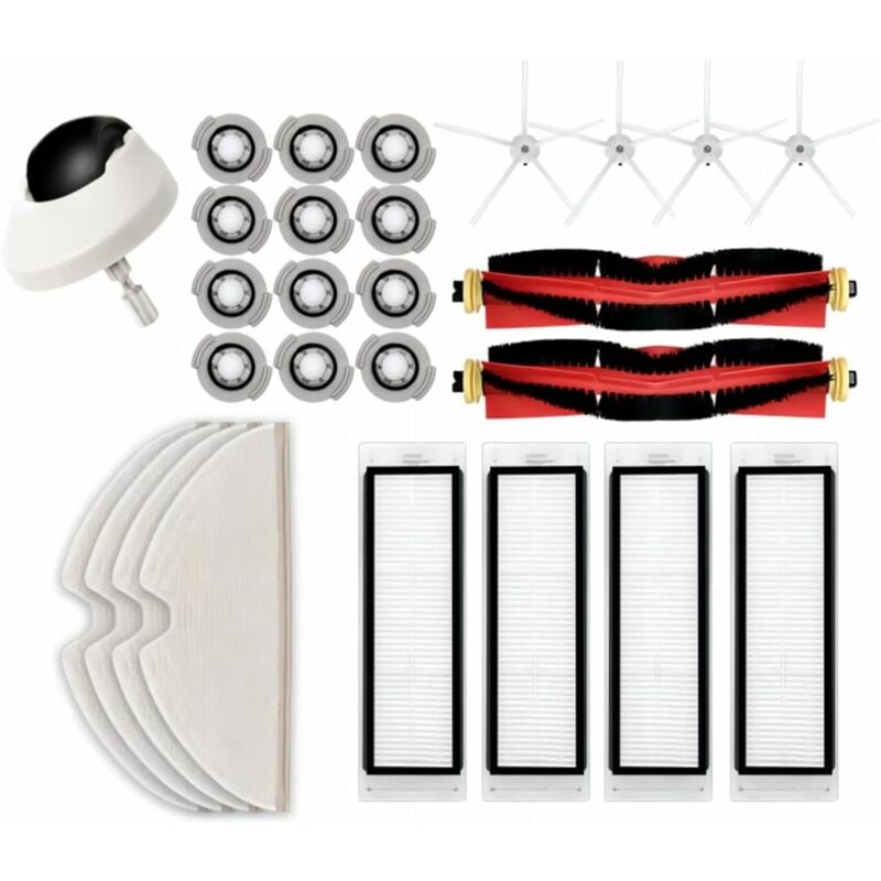 Alovez - Accessoires/pièces de rechange pour l'aspirateur Roborock S5Max/S6Pure/S6MaxV Ultra, y compris 2 brosses principales, 4 brosses latérales, 4