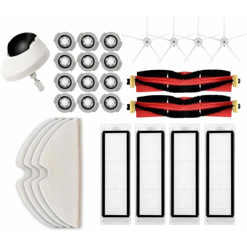 Alovez - Accessoires/pièces de rechange pour l'aspirateur Roborock S5Max/S6Pure/S6MaxV Ultra, y compris 2 brosses principales, 4 brosses latérales, 4