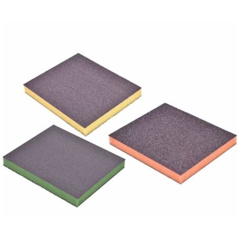 Accessori 3 dischi standard Expert S473, spugna abrasiva per legno tenero, vernice per legno, 98 x 120 x 13 mm, misura media