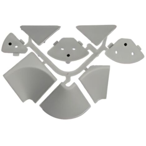 Accessori alzatina triangolare colore grigio alluminio