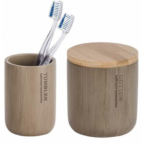 G Decor Set di accessori da bagno in vetro pressato moderno grigio fumé di  design inglese, include dispenser per sapone liquido o lozione, porta  spazzolino da denti, portasapone : : Casa e