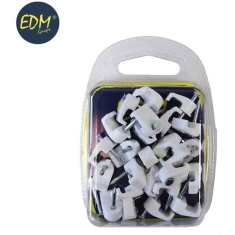 Accessori di connessione edm n7 graffette cavo 2x1.5 mm 50 pz