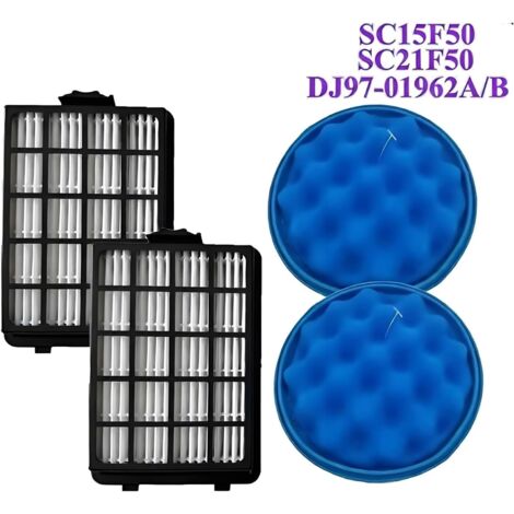 Accessori per l'aspirapolvere Samsung SC21F50, filtri e spugne filtranti modelli DJ63-01285A e DJ97-01962A/B (2 pezzi)