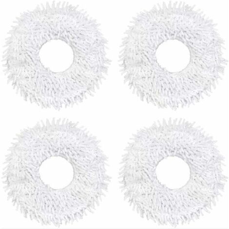 Accessori per mocio per robot lavapavimenti 2 in 1, salviette X4 (bianco)