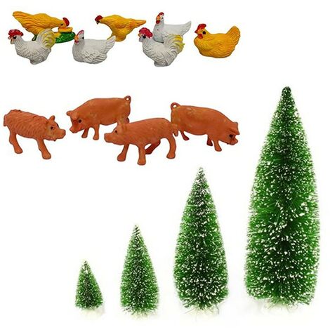 Set due galline e pulcino Presepe Classico