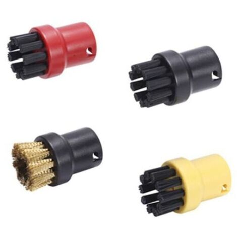 Accessori per pulitori a vapore, Set di 4 spazzole per pulizia a vapore, Spazzole rotonde, Accessori per pulizia a vapore, per Kärcher SC1 SC2 CTK10 SC3 SC4 SC5 SC7