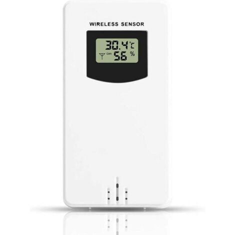 Accessori per stazione meteorologica, sensore di sostituzione esterno per sonda di temperatura con sensore wireless, bianco neutro