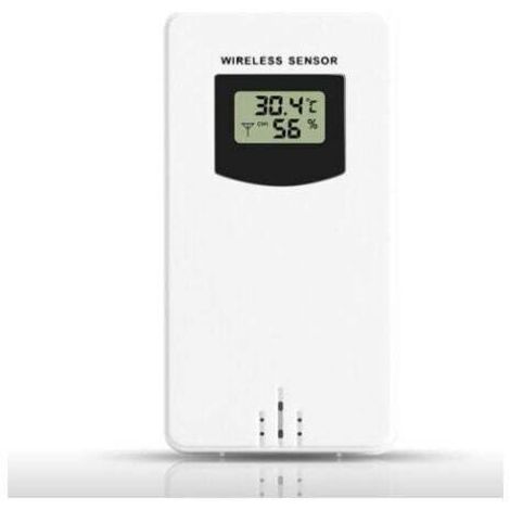 Accessori per stazione meteorologica Sensore wireless Sonda di monitoraggio della temperatura Sensore di ricambio esterno Bianco neutro 53,49,6 cm 1 pz