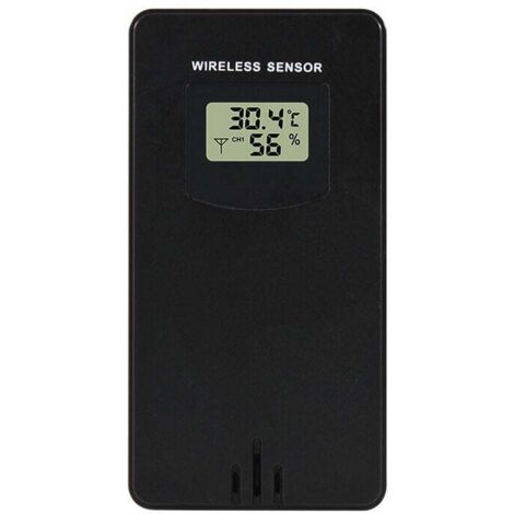 Accessori per stazione meteorologica Sensore wireless Sonda di monitoraggio della temperatura Sensore di ricambio esterno Nero neutro 53,49,6 cm 1 pz